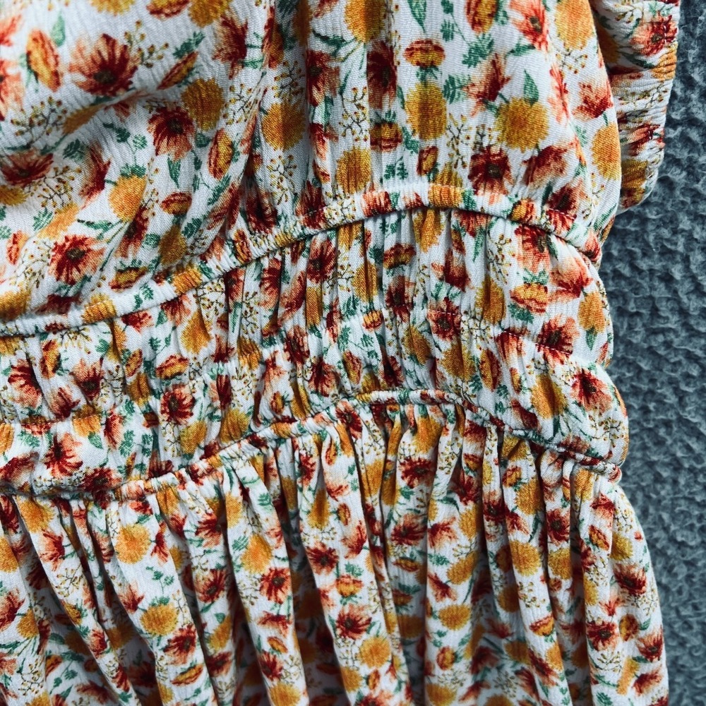 Torrid Women Boho Cottage Peplum Top 3X Floral Smocked Feminine Romantic Prairie - Picture 10 of 11